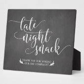 深夜の軽食の好意のサイン フォトプラーク (側面)