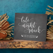 深夜の軽食の好意のサイン フォトプラーク (側面)