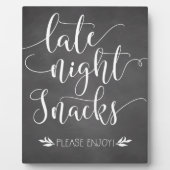 深夜の軽食の好意のサイン フォトプラーク (正面)