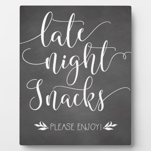深夜の軽食の好意のサイン フォトプラーク (正面)