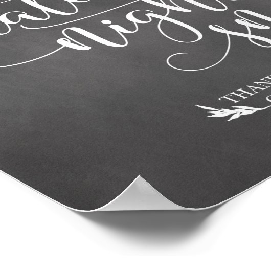 深夜の軽食の好意のサイン ポスター (角)