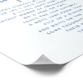 深夜オムツ 青いリボン 赤ちゃん歓迎会 ゲーム看板 ポスター (角)