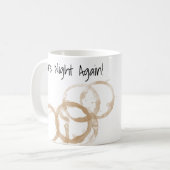 深夜コーヒーの汚れたリングや輪 コーヒーマグカップ (正面左)