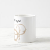 深夜コーヒーの汚れたリングや輪 コーヒーマグカップ (中央)