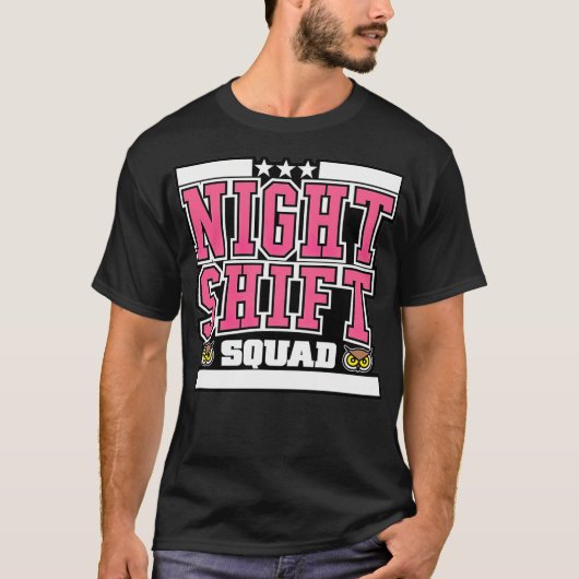 深夜シフト隊のみんな 水のように流動的でいてね Tシャツ (正面)