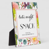 深夜スナックフローラ結婚の看板Tabletop フォトプラーク (側面)