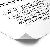 深夜モダンおむつ赤ちゃんシャワーゲーム ポスター (角)