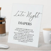 深夜モダンおむつ赤ちゃんシャワーゲーム 台座サイン (インサイチュ)