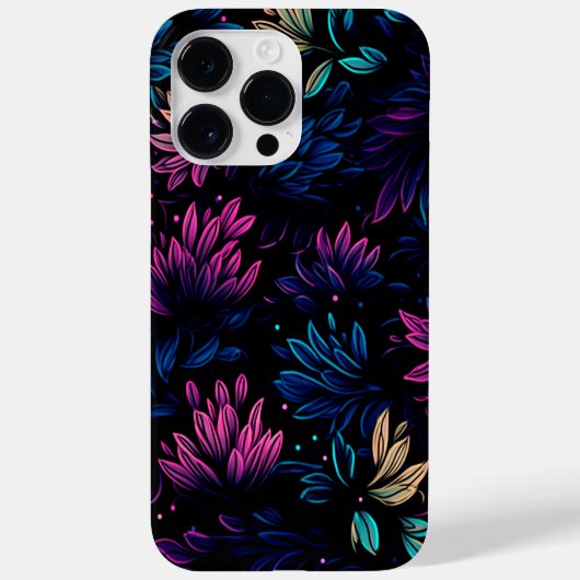 深夜光性花デザイン Case-Mate iPhoneケース (裏面)
