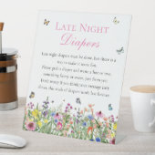 深夜寝用おむつ | Summer Wildflowers 台座サイン (インサイチュ)