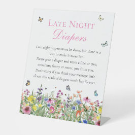 深夜寝用おむつ | Summer Wildflowers 台座サイン