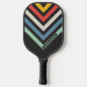 深夜懐ストライプのかしいヴィンテージ山形の名前 ピックルボールラケット (裏面)