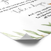 深夜用おむつ鹿の女の子の赤ちゃんシャワーのサイン ポスター (角)