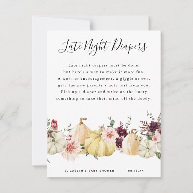 深夜用おむつ |赤ちゃんシャワーゲーム (正面)