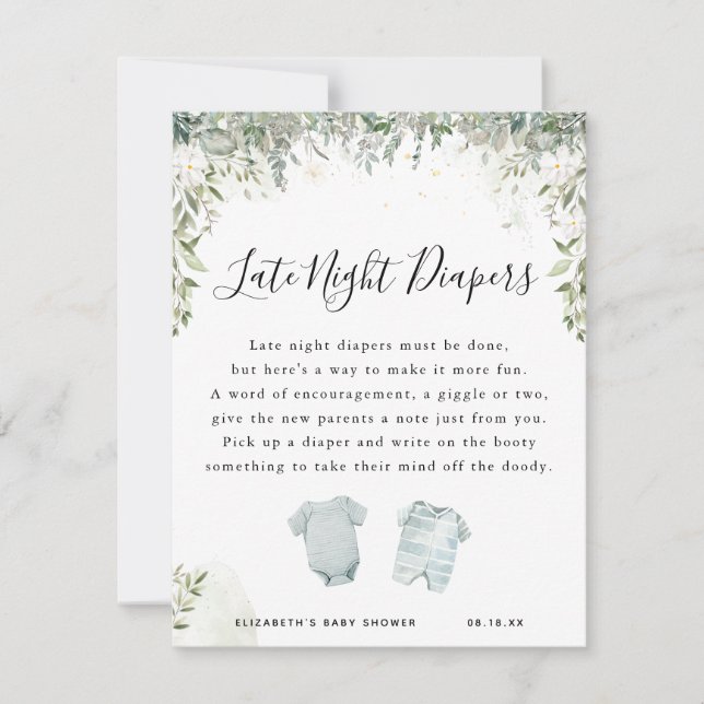 深夜用おむつ |赤ちゃんシャワーゲーム (正面)