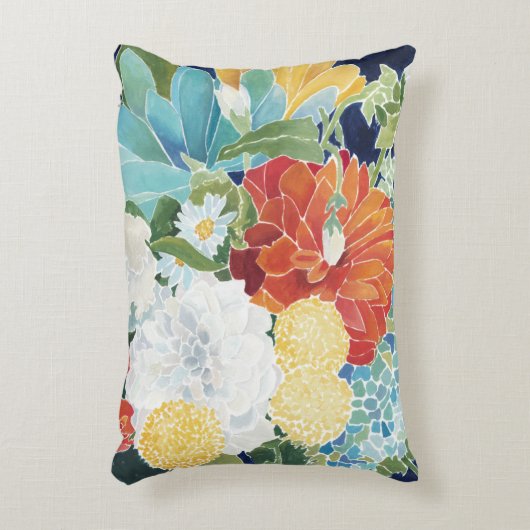 深夜花模様III アクセントクッション (正面(垂直))