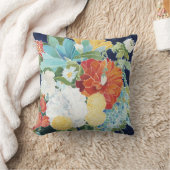 深夜花模様III クッション (ブランケット)