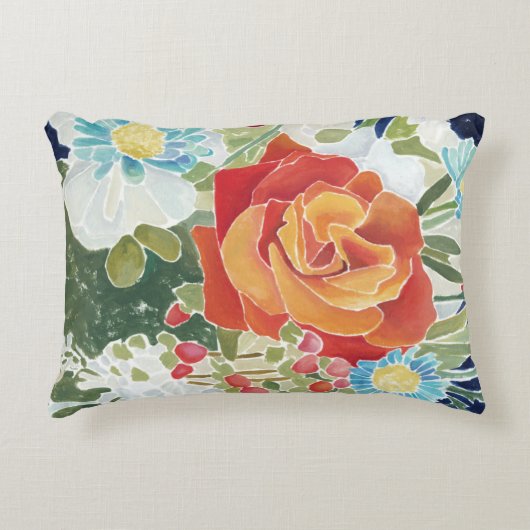 深夜花模様IV アクセントクッション (正面)