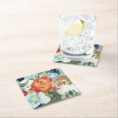 深夜花模様IV スクエアペーパーコースター (インサイチュ)