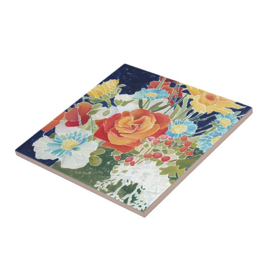 深夜花模様IV タイル (側面)