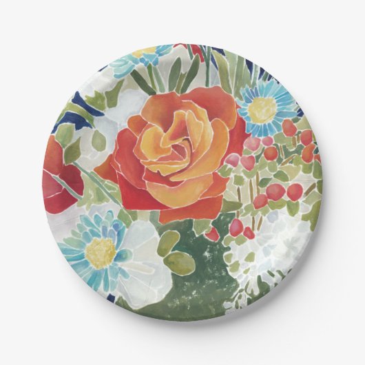 深夜花模様IV ペーパープレート (正面)