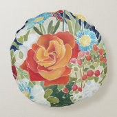 深夜花模様IV ラウンドクッション (裏面)