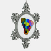 深夜 スノーフレークピューターオーナメント (左)