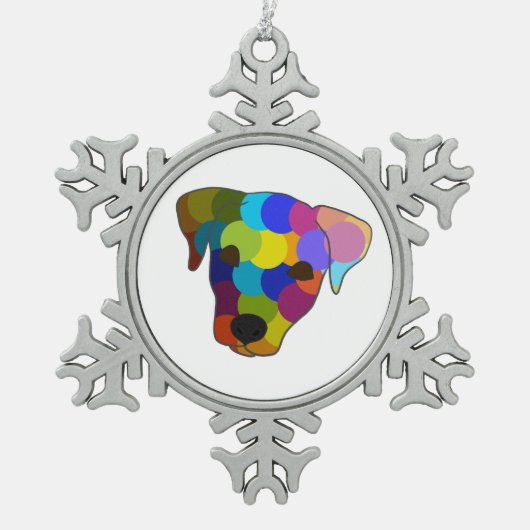 深夜 スノーフレークピューターオーナメント (正面)