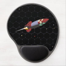 深宇宙のロケットのゲルのマウスパッドの星