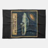 深宇宙を漂うレトロクルーザー キッチンタオル (横)