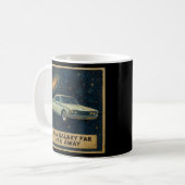 深宇宙を漂うレトロクルーザー コーヒーマグカップ (正面左)