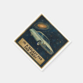 深宇宙を漂うレトロクルーザー スタンダードカクテルナプキン (角)