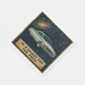 深宇宙を漂うレトロクルーザー スタンダードランチョンナプキン (角)