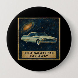 深宇宙を漂うレトロクルーザー 缶バッジ