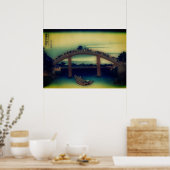 深川の万年橋の下 ポスター (キッチン)