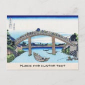 深川の万年橋を通して見る富士 ポストカード (正面)