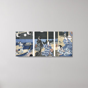 深川の秋の月 キャンバスプリント