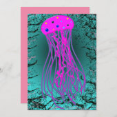 深海でのクラゲ釣り 招待状 (正面/裏面)