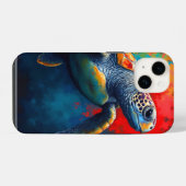 深海に潜むウミガメ iPhoneケース (裏面横)