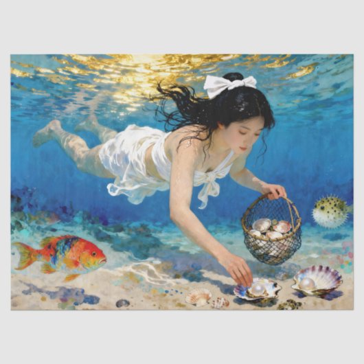 "深海のあおい" - 海の肖像 薄葉紙 (正面)