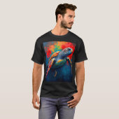 深海のアカウミガメ Tシャツ (正面フル)