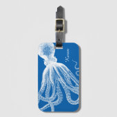 深海のタコの触手のヴィンテージのおもしろいな一見 ラゲッジタグ (正面縦)