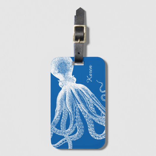 深海のタコの触手のヴィンテージのおもしろいな一見 ラゲッジタグ (正面縦)