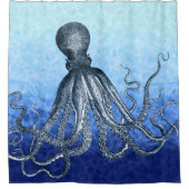 深海のタコ シャワーカーテン (正面)