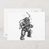 深海のダイバー ポストカード (正面/裏面)