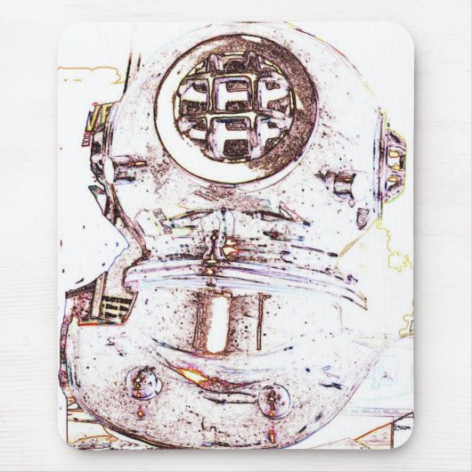 深海のダイバー マウスパッド (正面)