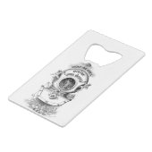 深海のダイビングのヘルメット クレジットカード栓抜き (裏面アングル)