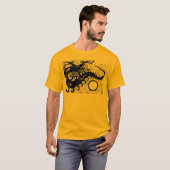深海のドラゴンのティー(シルエット) Tシャツ (正面フル)