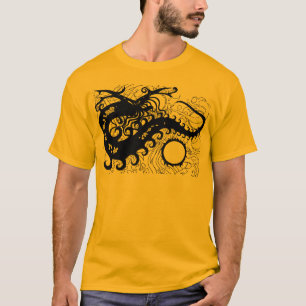 深海のドラゴンのティー(シルエット) Tシャツ