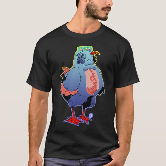深海のニワトリ Tシャツ (正面)